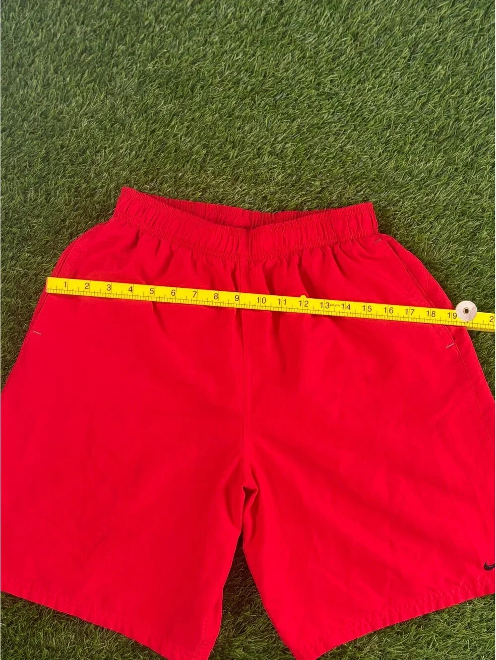 Vintage Nike Red Polyester Athletic Shorts, Men's M